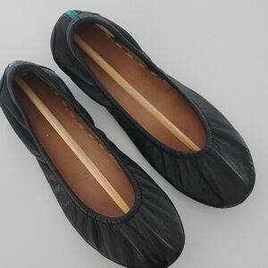 Tieks Black Leather Ballet Flats